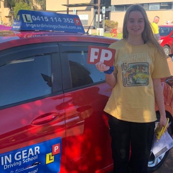 Congratulations Isabelle on passing your manual test in Joondalup today. Well done. Drive Safe
